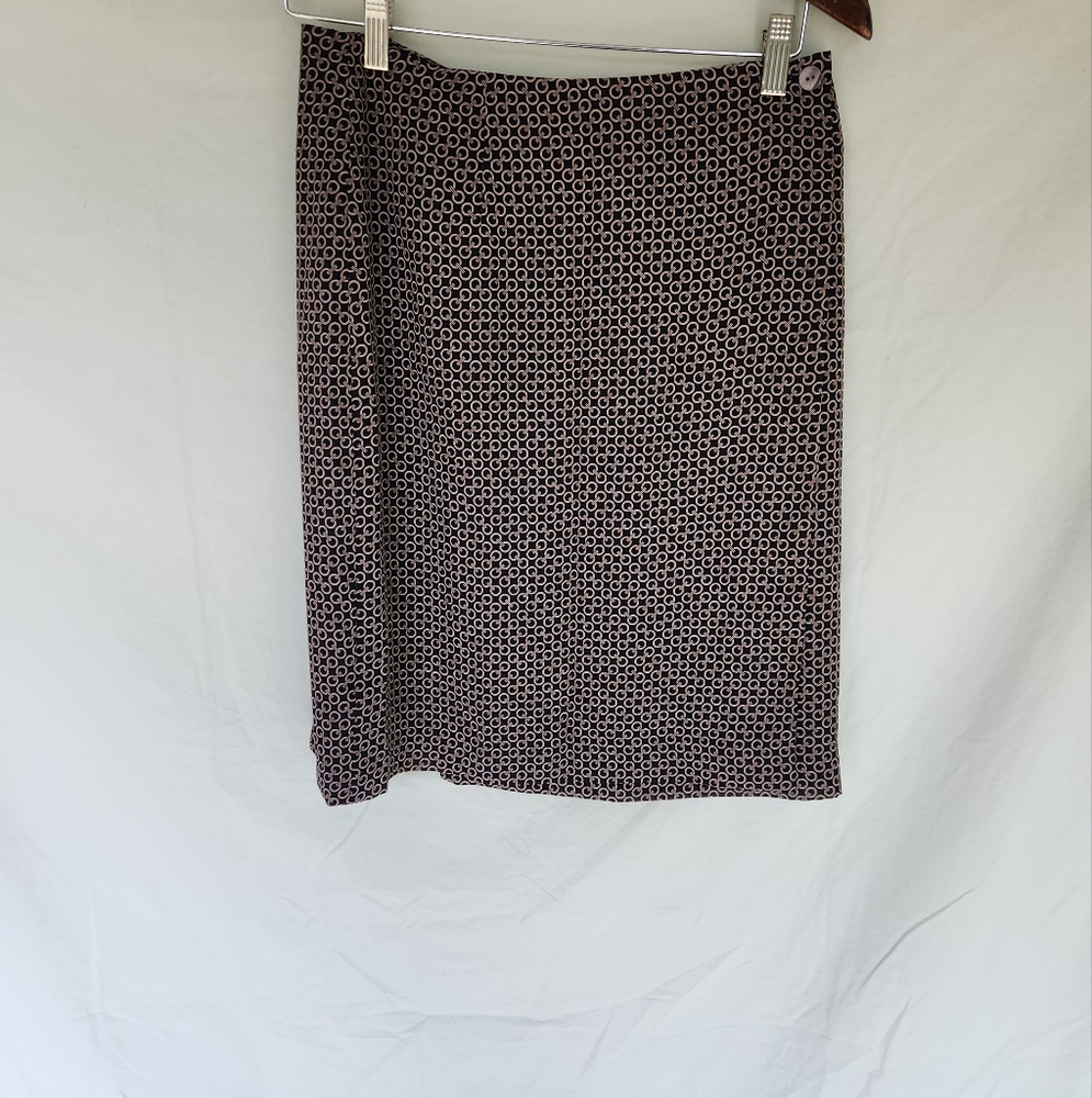 Women's Wrap Around Charter Club Elegant Black Patterned Skirt - Picture 10 of 12
